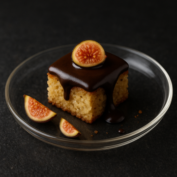 Almond and Fig Cake with Dark Chocolate Glaze